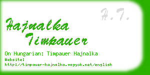 hajnalka timpauer business card